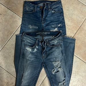 Destroyed  American Eagle ankle jeans
